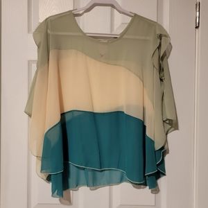 Sheer oversized flowy top